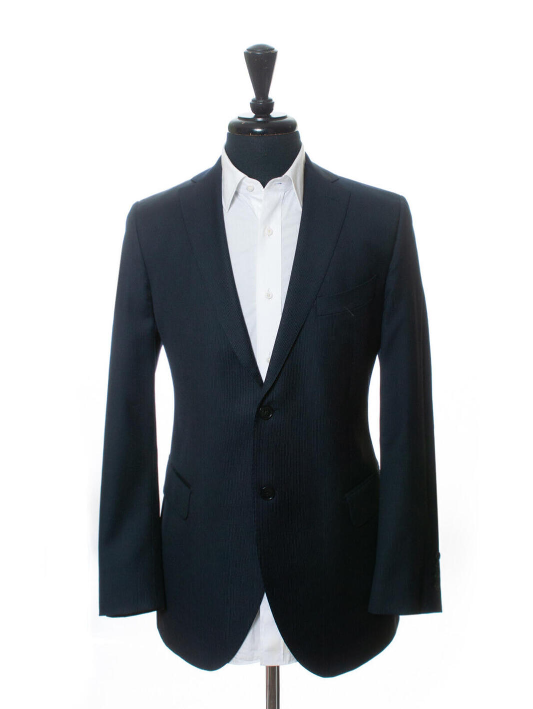 Luigi Bianchi Mantova Navy Blue Pinstriped Suit 19387